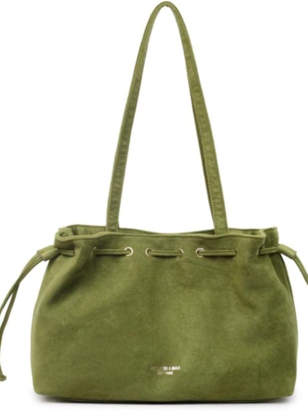 Retro Suede Bucket Purse Causal Travel College Crossbody Bag Drawstring Handbag